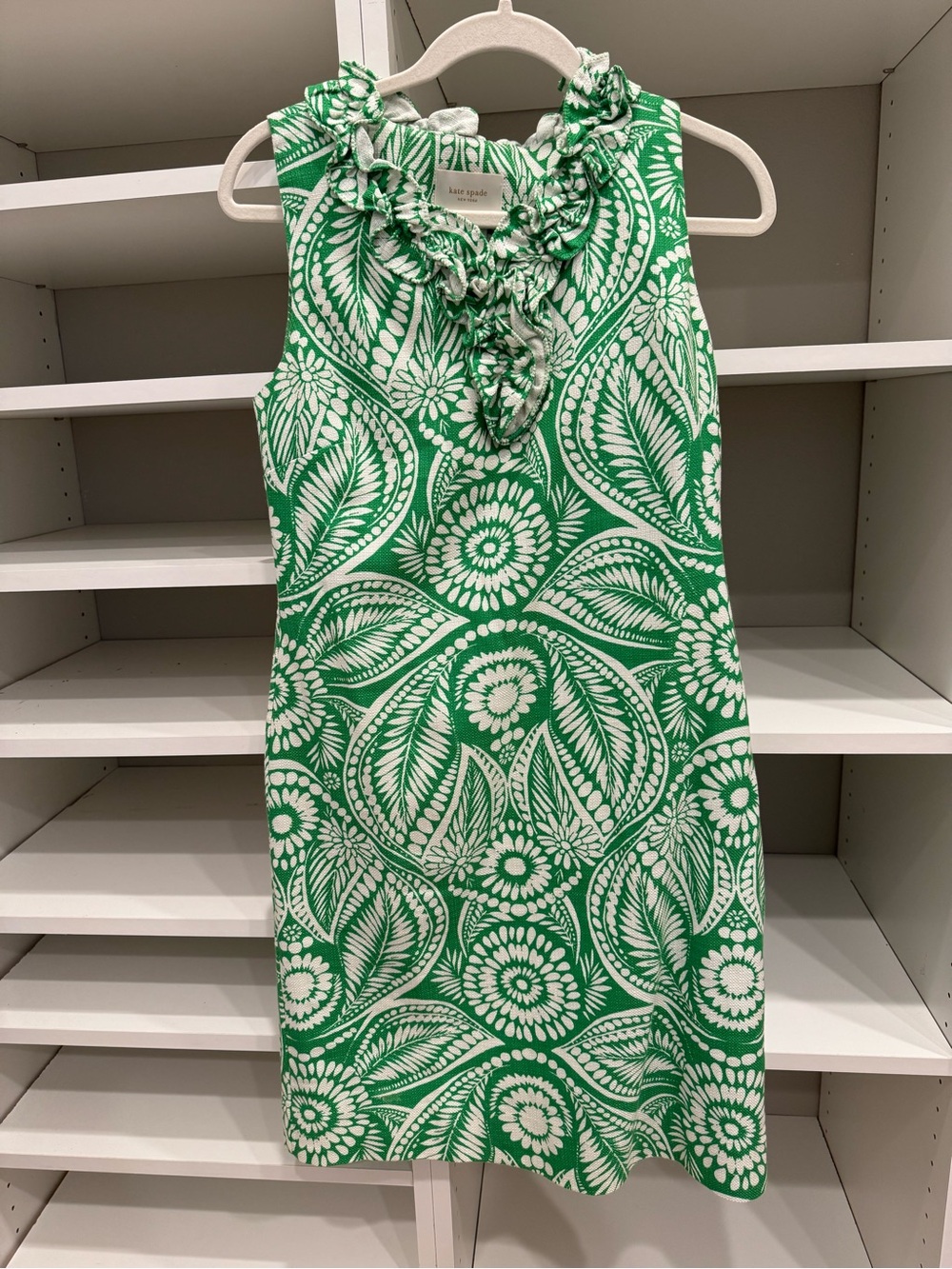Kate Spade Bonnie Botanical Green Dress, Size Small